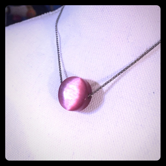 Pink stone necklace