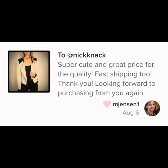 Black & white moto style jacket - Picture 3 of 3