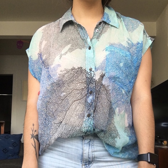 Equipment Marley sleeveless shirt in Transparent M