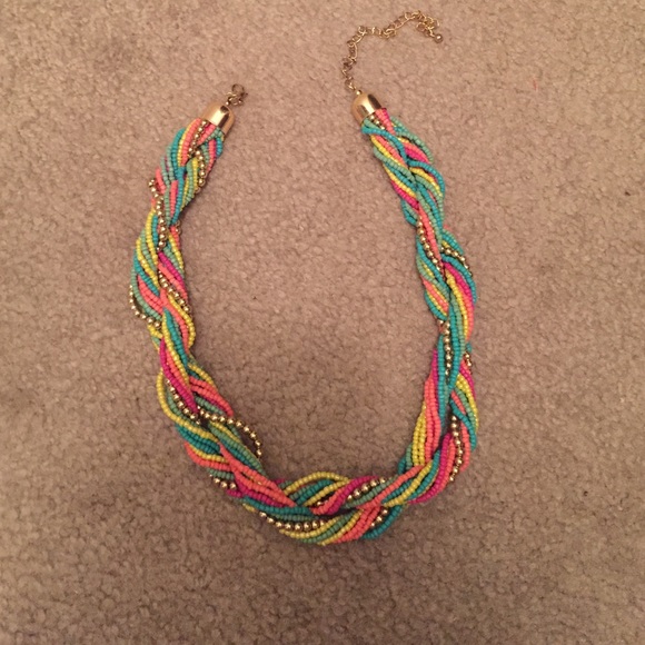 Multi colored beaded necklace