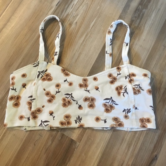 Brandy Melville floral caged chiyo  bralette