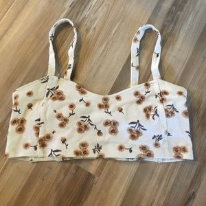 Brandy Melville floral caged chiyo  bralette