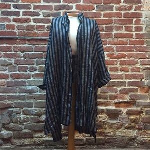 Eskandar down linen jacket