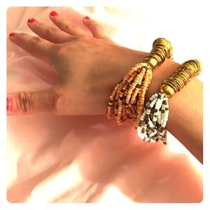 Beaded Mix Metal Bracelets