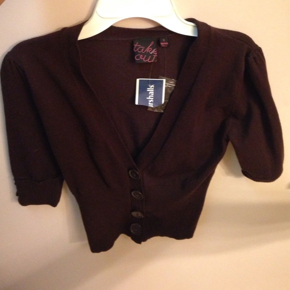 Brown button up cardigan