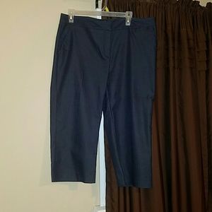 Attention Modern Fit Dark Gray Pinstripe Capris