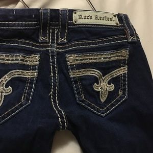 Rock revival blue jeans