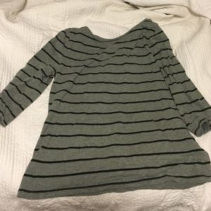 Striped 3- quarter sleeved shirt