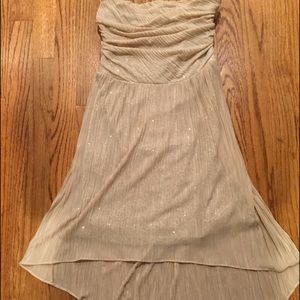 Express strapless low-to-high party dress
