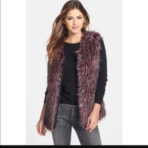 Via Spiga burgundy fur vest- Tags still attached!