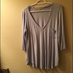 Anthropologie Bordeaux 3/4 sleeve top