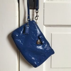 Coach Embossed Liquid Gloss Medium Wristlet