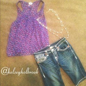 Floral American Eagle Tank