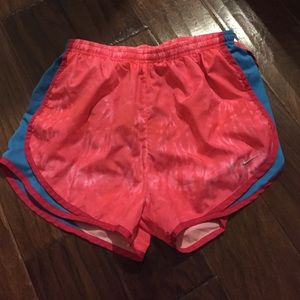 Pink nike running shorts
