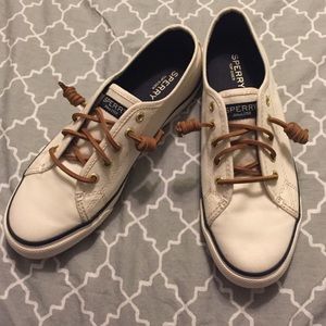 Sperry topsiders white size 6.5 worn once