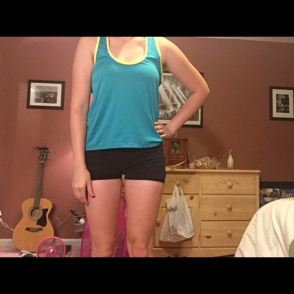 Blue, loose workout tank top, hardly ever worn!