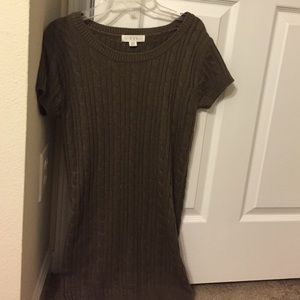 Brown sweater dress
