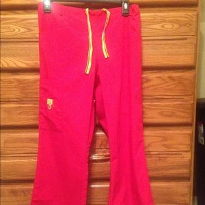Red scrub pants