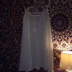 New af free people sheer white slip dress