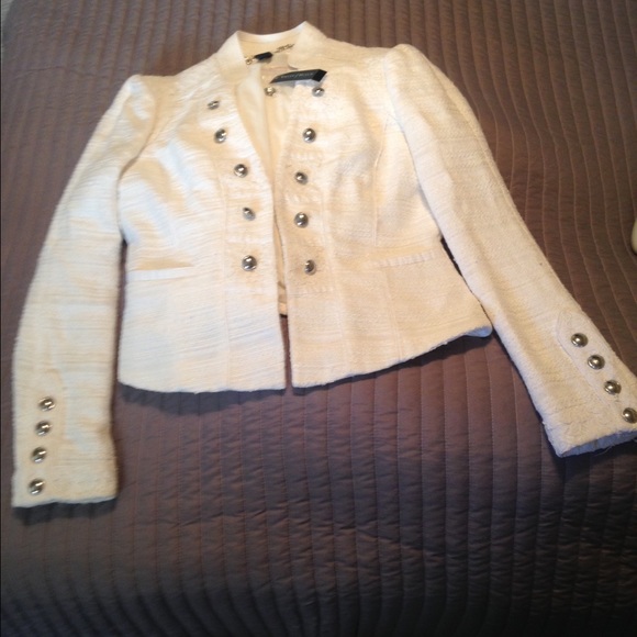 White House Black Market Jackets & Blazers - Brand new WHBM White Lace Military Jacket White House Black Market Jackets & Blazers - Brand new WHBM White Lace Military Jacket