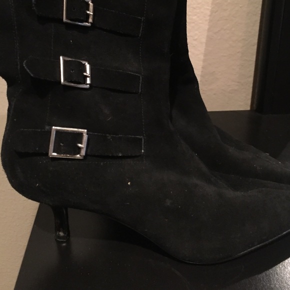 Suede black boots - Picture 1 of 2