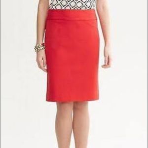 Red Sloan fit Banana Republic pencil skirt