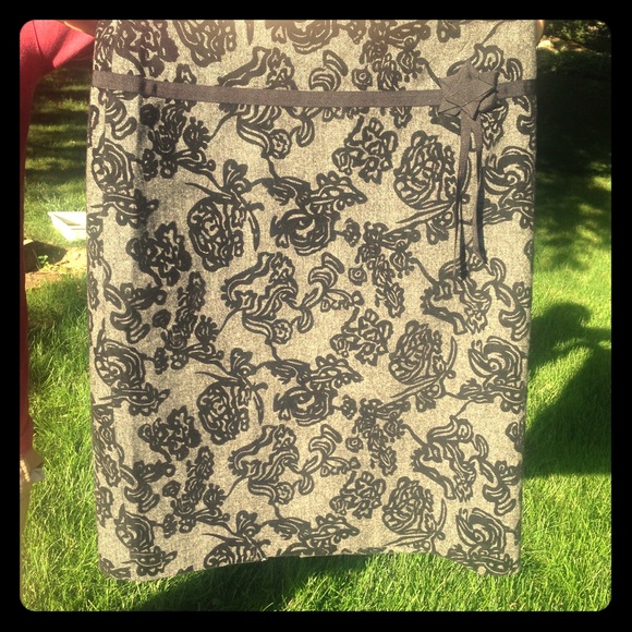 Attractive Ann Taylor Skirt with Velvet Detailing
