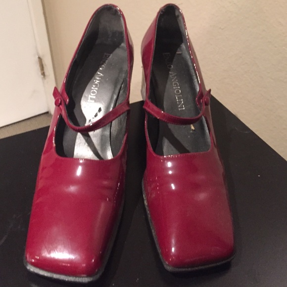 Cute red platform heels