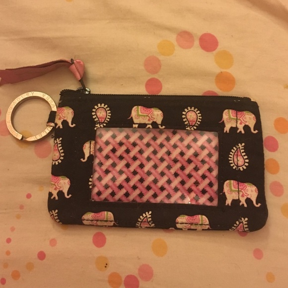 Vera Bradley Handbags - Vera Bradley zip ID case- pink elephants