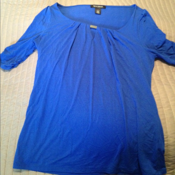 Blue WHBM 3/4 sleeve top