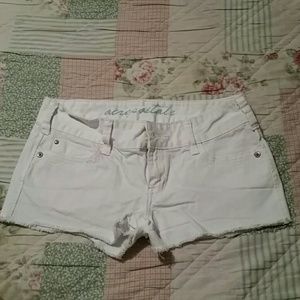 White Aeropostale cut off shorts