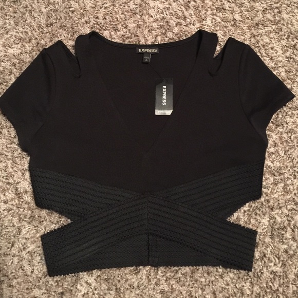 Unique Express Cut Out Crop Top