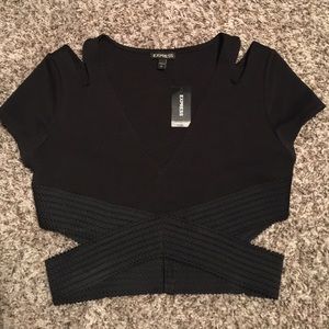 Unique Express Cut Out Crop Top