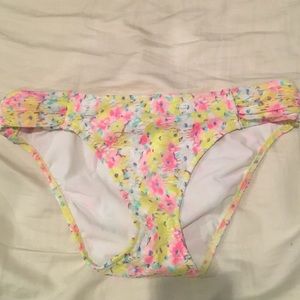 Floral neon bikini bottoms!