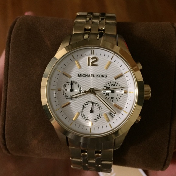 Michael Kors MK5192 womens Gold chronograph watch - Picture 1 of 2