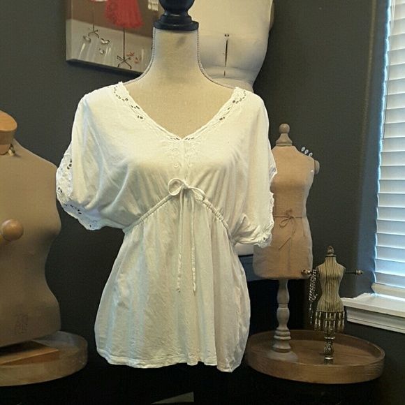 ELLE BRAND WHITE SWIM COVER OR CUTIE TOP