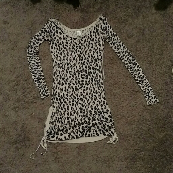 Leopard print mini dress