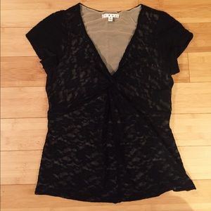 Final sale! Must go! Black lace shirt
