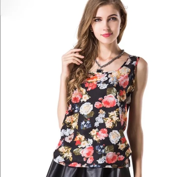 New floral chiffon blouse