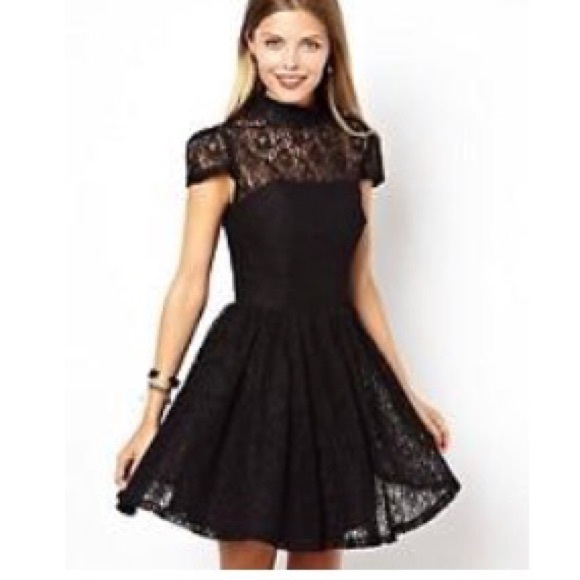 asos black cocktail dress