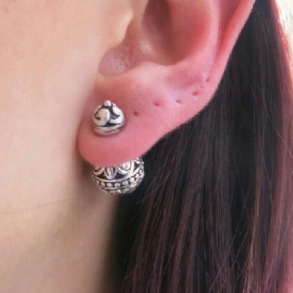 Silver Earring Jackets - Picture 1 of 4