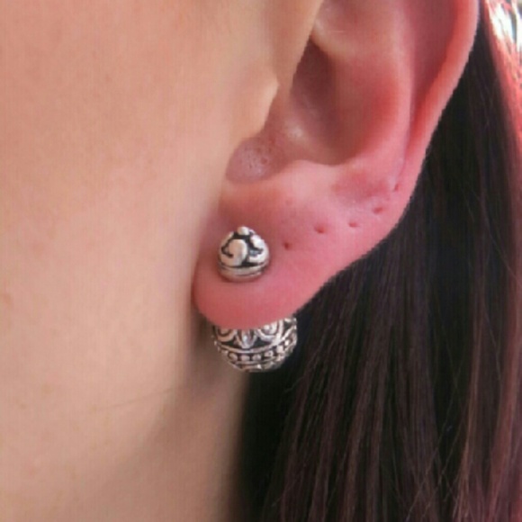 Silver Earring Jackets - Picture 4 of 4