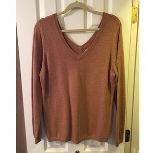 Double v-neck sweater