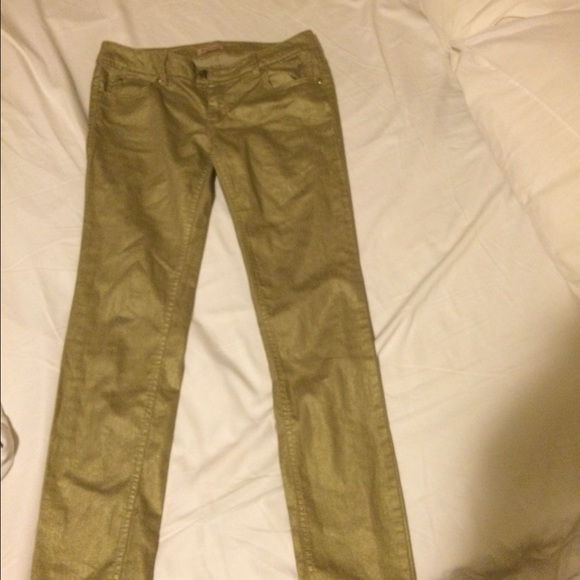 Gold shimmering pants