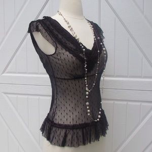 Urban Outfitters Black lace tank