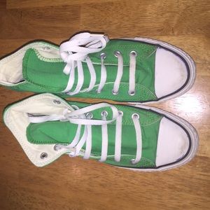 Green high top converses