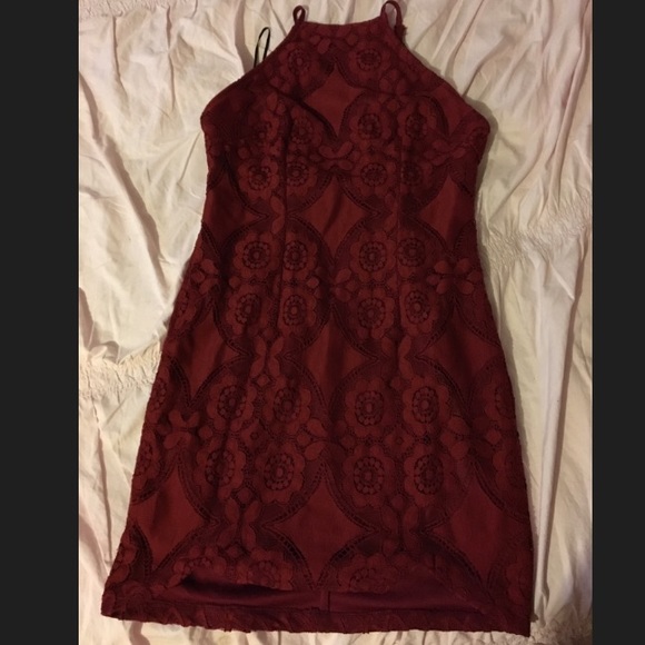LF Rumor red lace dress. Size M.