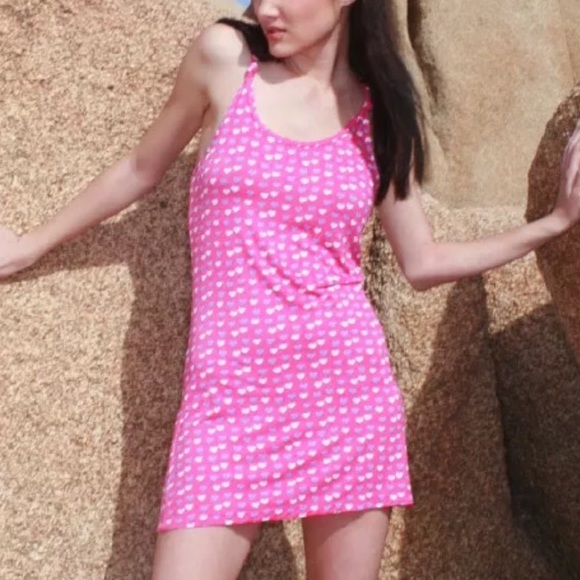 Sale‼️Cute pink heart chemise dress pj lingerie