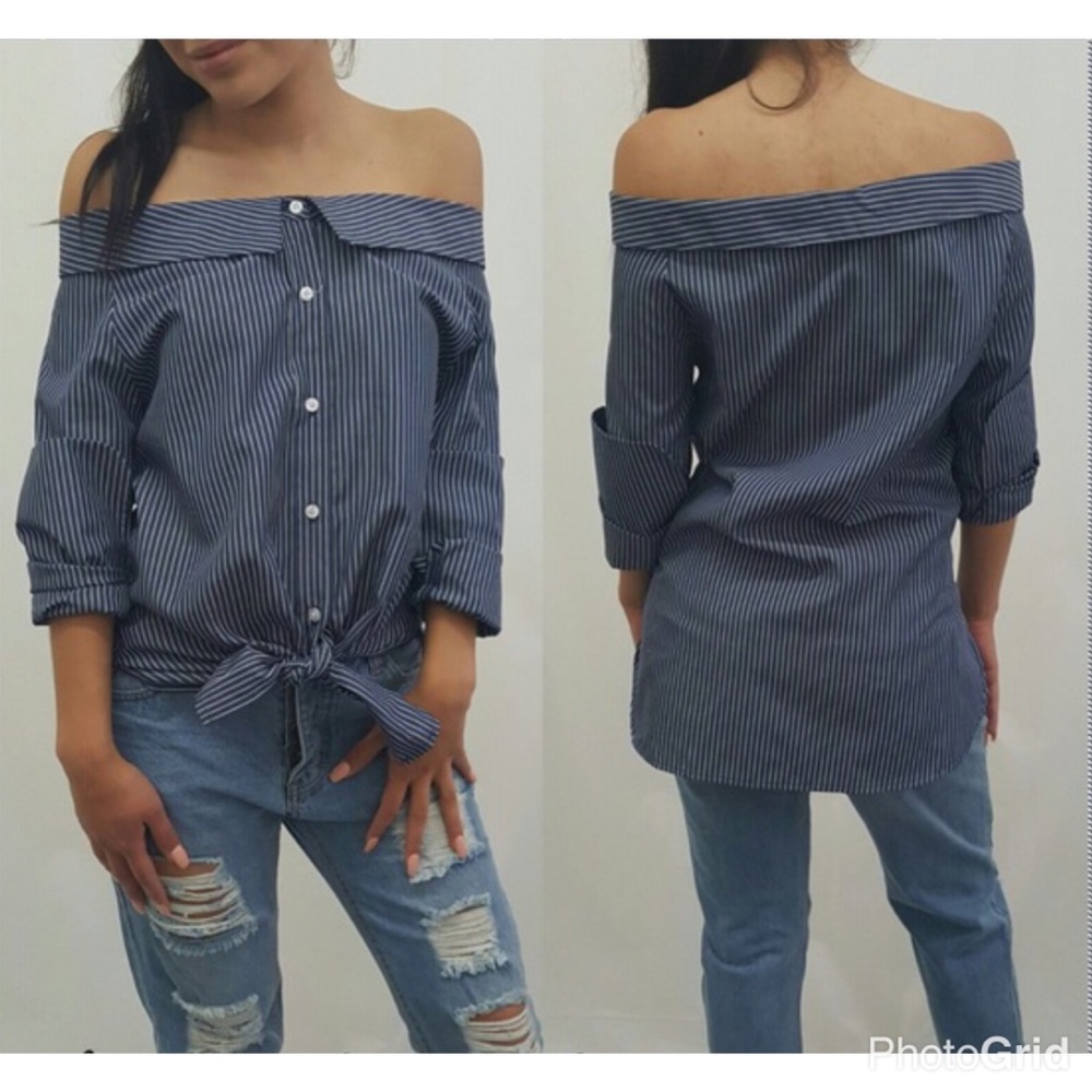HP Sailor Me Off Shoulder Top - Picture 7 of 8