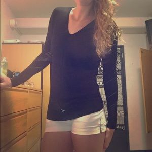 Black v-neck long sleeve!